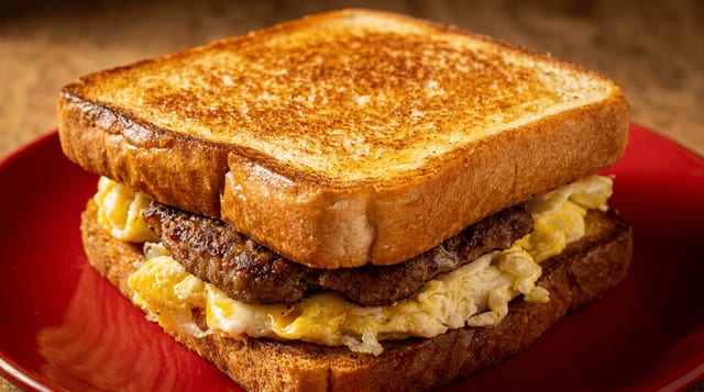 Sausage, Egg & Cheese Sandwich.