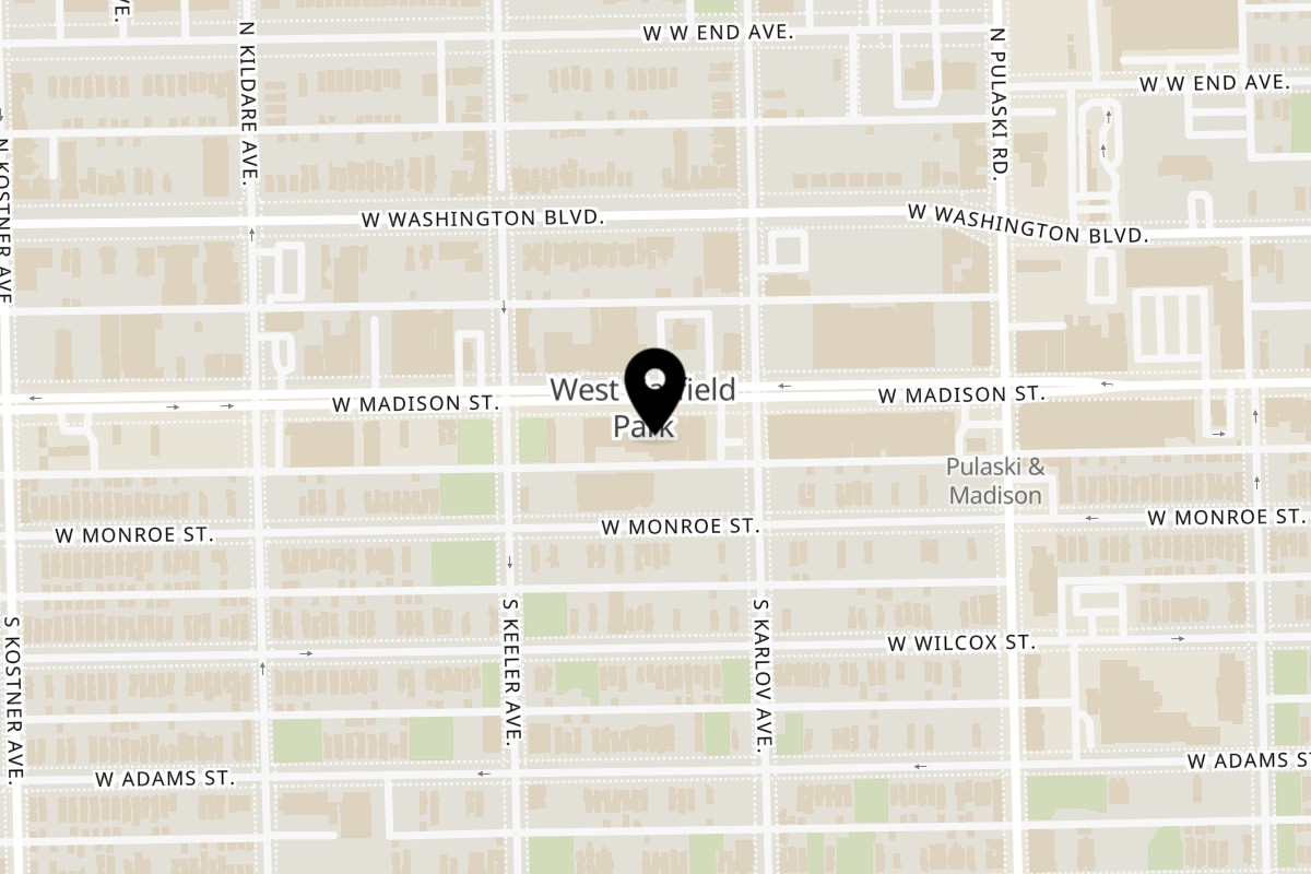 Map showing the location of Taste Bud 1, Inc. on 4123 W Madison St in Chicago